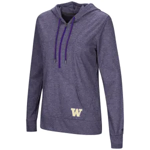 Washington Huskies WOMEN'S "Sugar" 1/2 Zip Thermal Hoodie T-Shirt