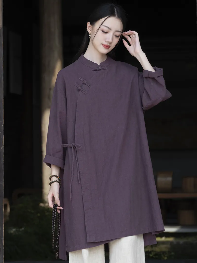 Women's Winter Boho Beauty Disk Button Shirt Dress