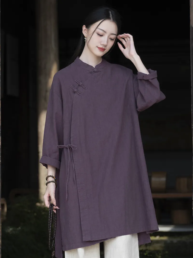 Women's Winter Boho Beauty Disk Button Shirt Dress